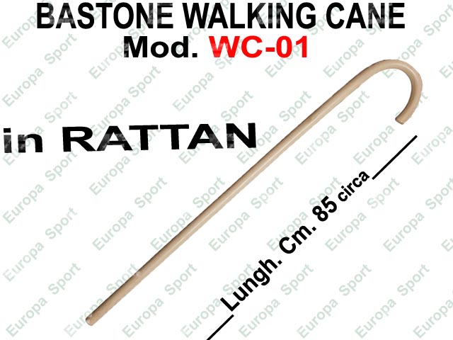 BASTONE WALKING CANE IN RATTAN CM. 85 MOD. WC1